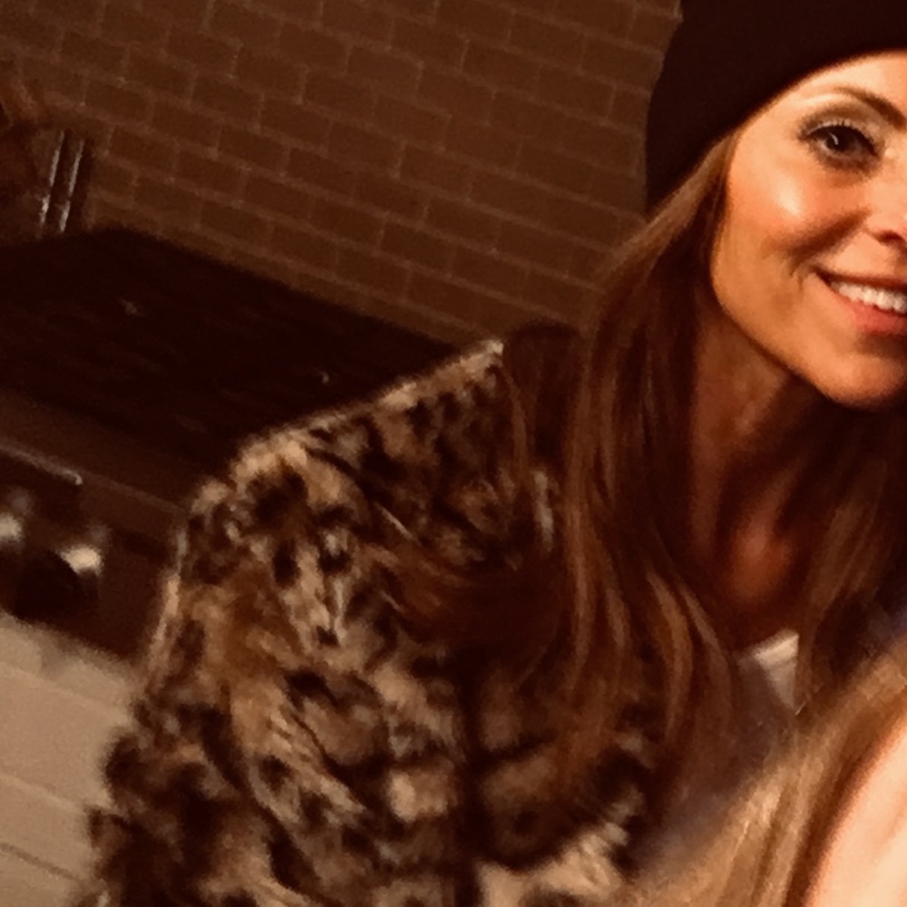 Faux fur leopard print